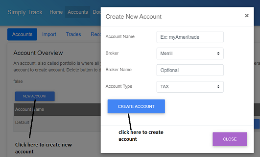 create acct